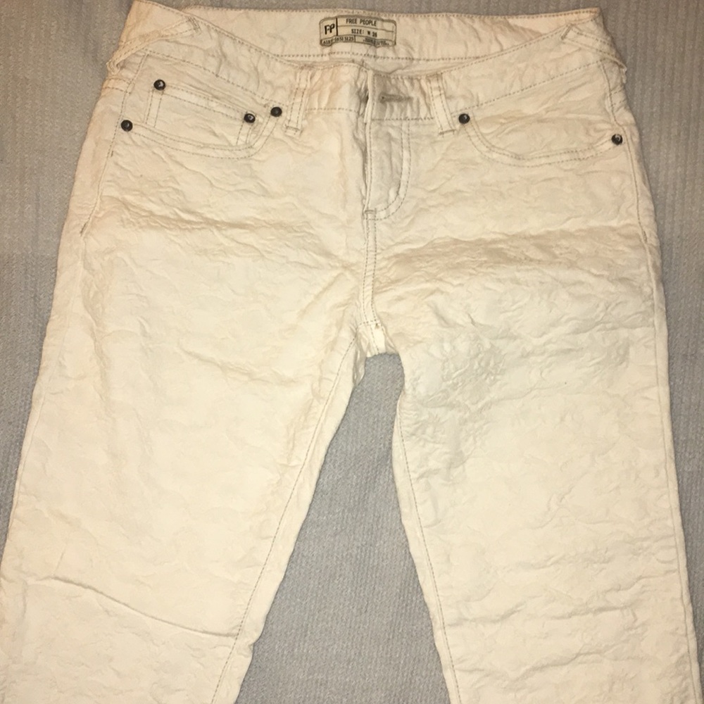 Floral Textured Free People Jeans